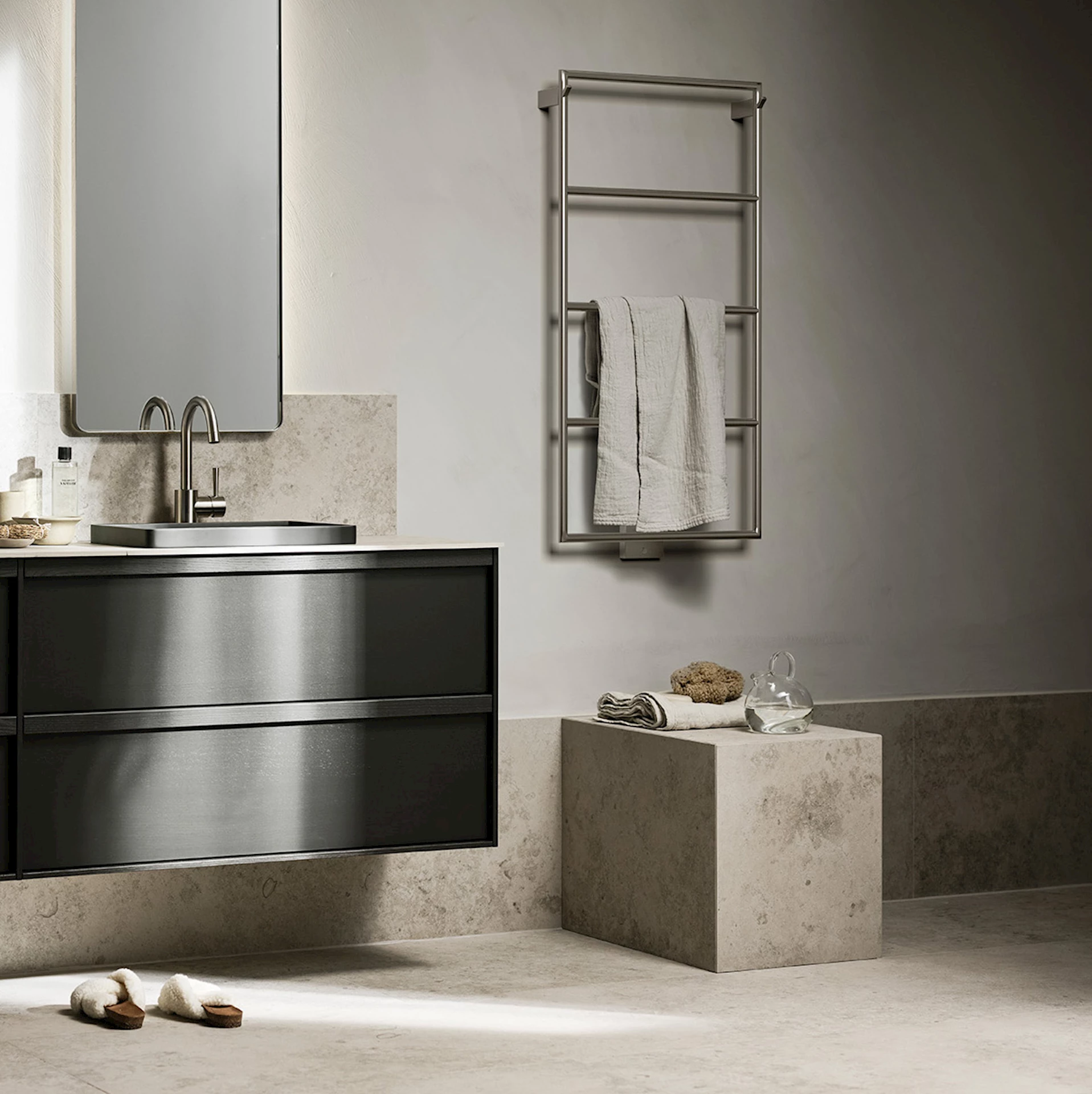 TW800-400 håndkletørker, Brushed Nickel