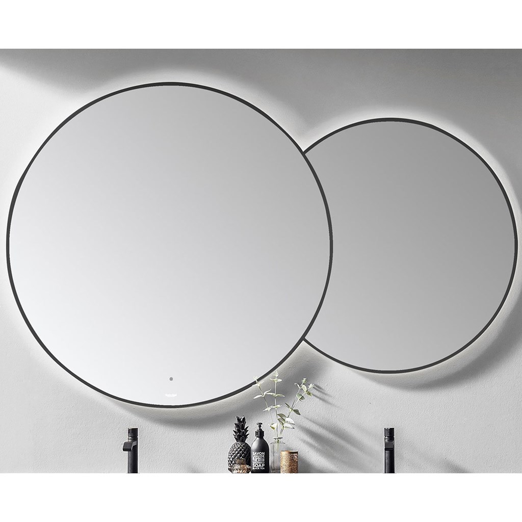 Brindisi 150 Dobbelt speil med ramme i sort
