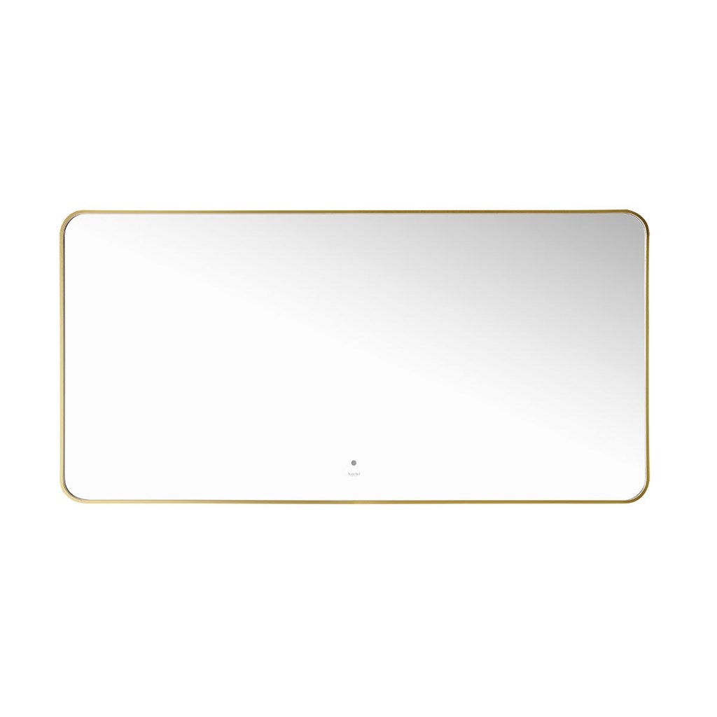 Maranello 120 speil med backlight i børstet gull