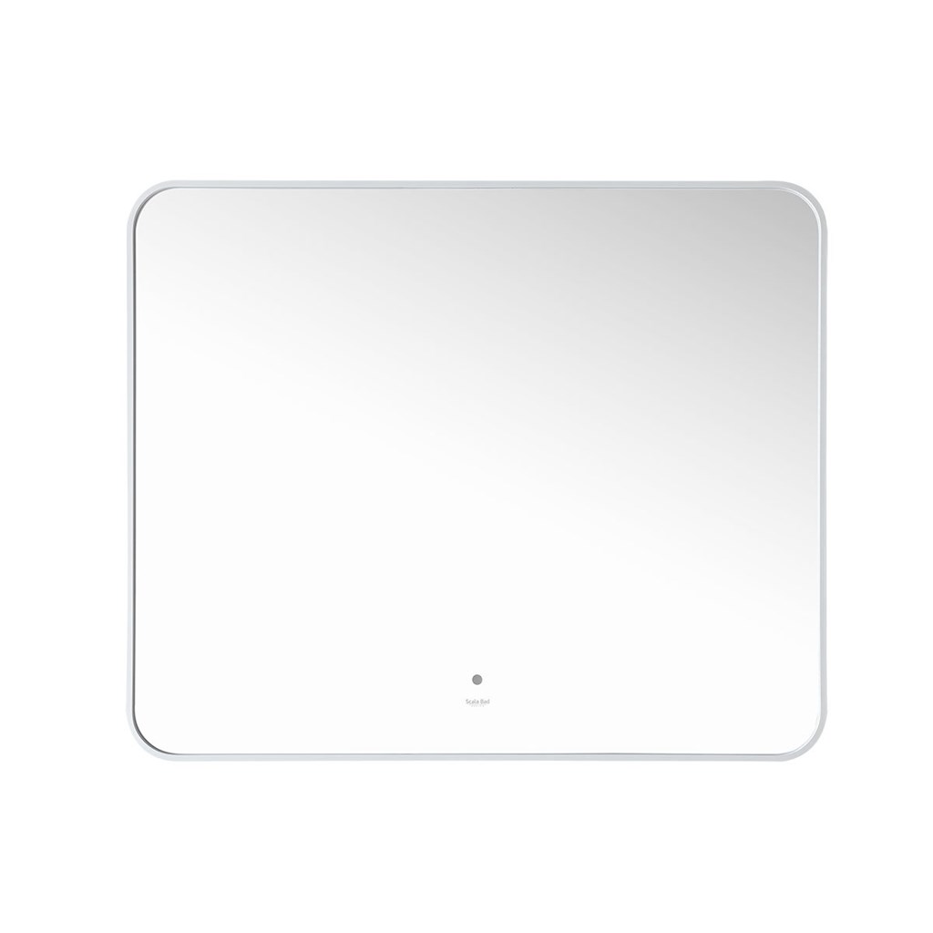 Maranello 75 speil med backlight i matt hvit