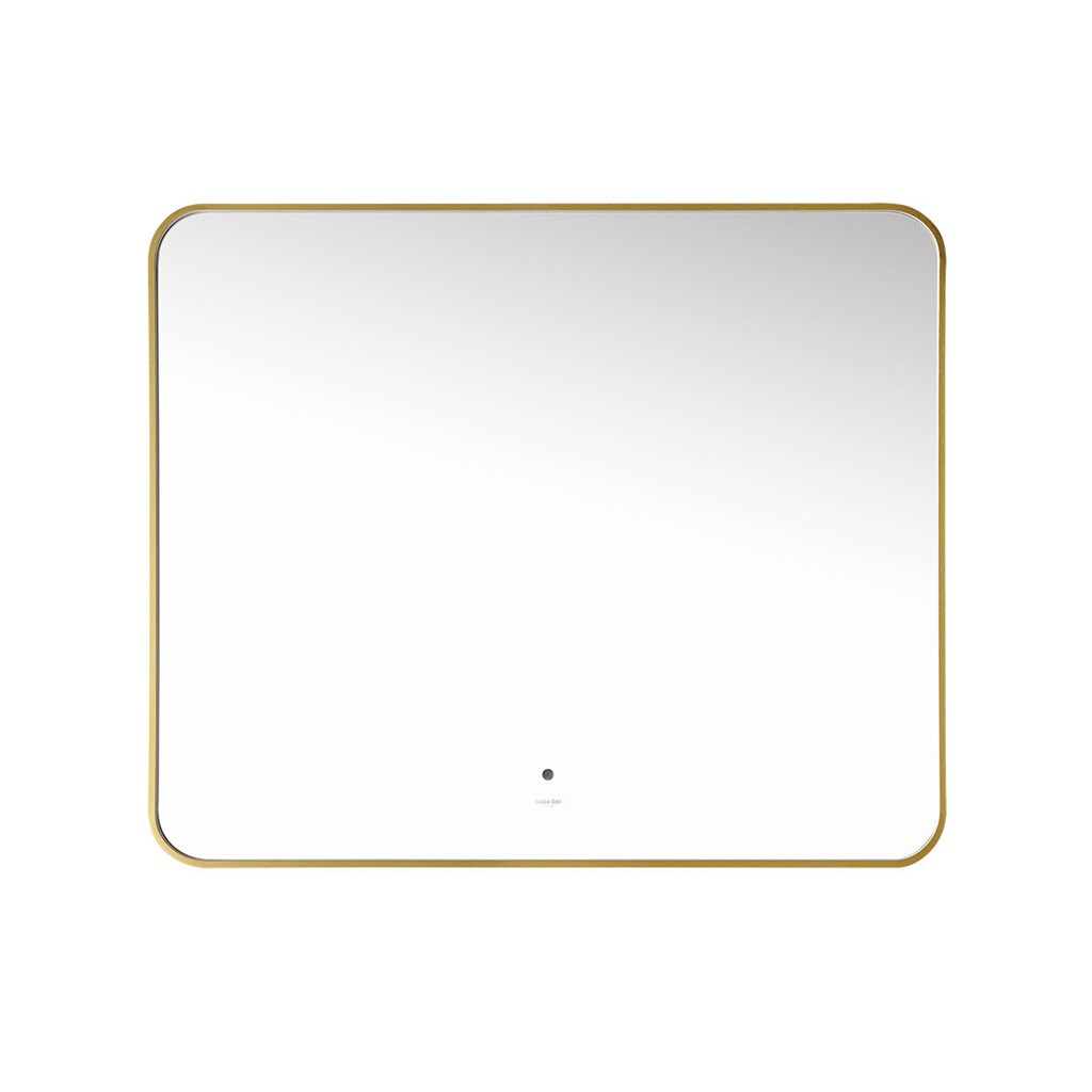 Maranello 60 speil med backlight i børstet gull