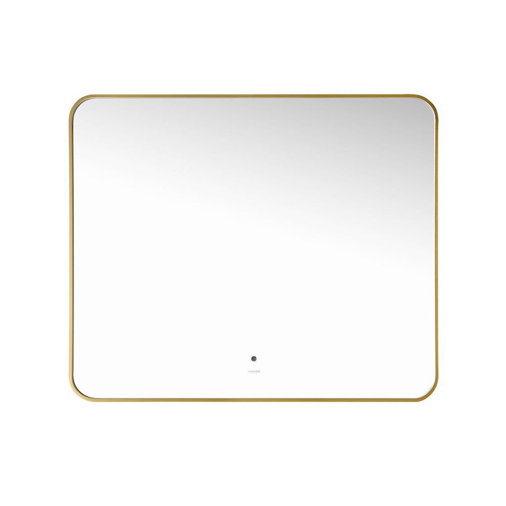 Maranello 75 speil med backlight i børstet gull