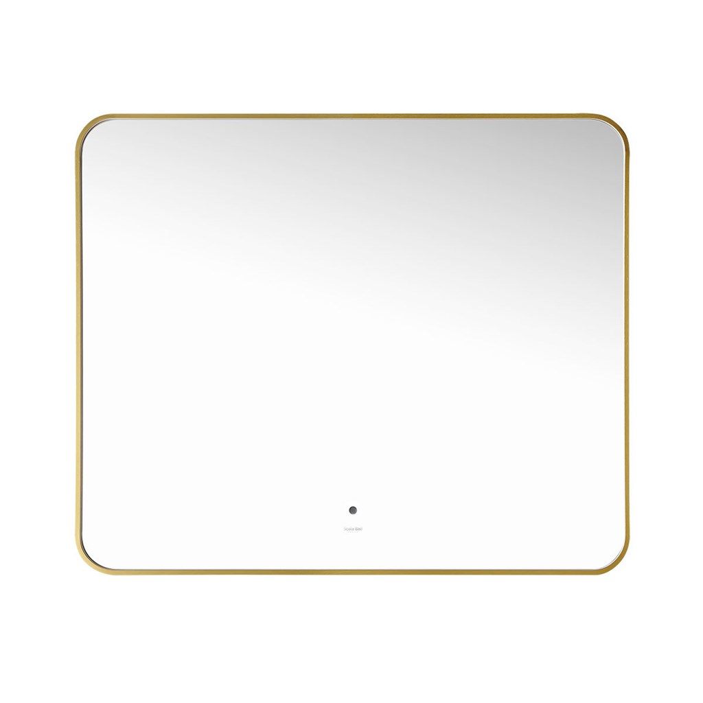 Maranello 90 speil med backlight i børstet gull