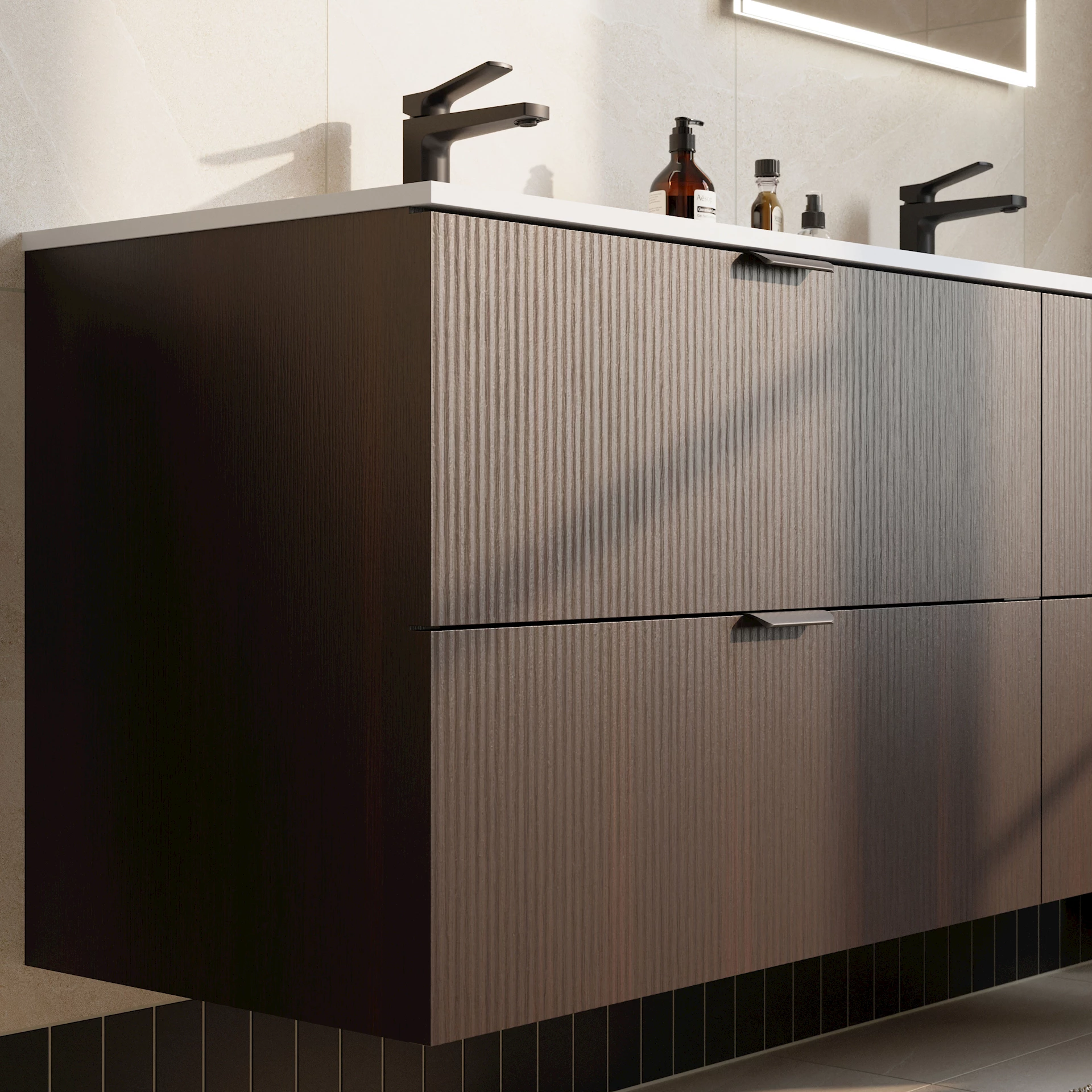 MIE Rille 160 mørk eik